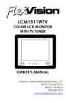 ASA Electronics LCM1511WTV Owner`s manual