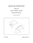 Microcom 400 Operator`s manual