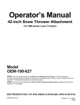 MTD 190-658 Operator`s manual