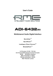 RME Audio ADI-6432(r) User`s guide