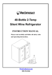 WineEnthusiast 48-Bottle 2-Temp Silent Wine Refrigerator Instruction manual