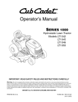 Cub Cadet LTI050 Operator`s manual