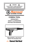 RAMSET Cobra Tool Operating instructions