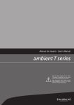 Ambient T series User`s manual