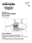 Raynor 3240RGD Owner`s manual