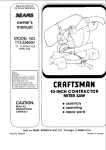 Craftsman 113.234650 Owner`s manual