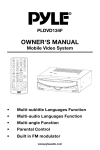 PYLE Audio PLDVD134F Owner`s manual