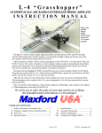 Maxford L-4 Grasshopper Instruction manual