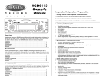 Audiovox MCD6115 Owner`s manual