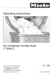 Miele T 7644 C Operating instructions