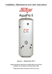 Zip AquaFlo II AF6250 Instruction manual