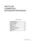 ARCTIC AIR COMMERCIAL REFRIGERATOR/FREEZER