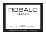 Robalo 305 Operator`s manual