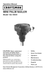 Craftsman 142.18839 Operating instructions