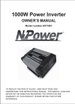 Schumacher PI-1000 Owner`s manual