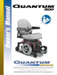 Pride Mobility Quantum 500 Owner`s manual