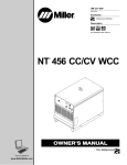 Miller Electric NT 456 CV Owner`s manual