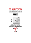 Ariston GL 2.5 Ti Installation manual
