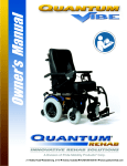 Pride Mobility Quantum Vibe Owner`s manual