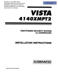 ADEMCO 4140XMPT2 User`s manual