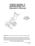 Yard-Man 5KL Operator`s manual