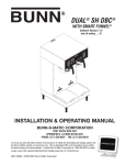 Bunn dual sh dbc Specifications