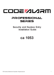 Code Alarm Ca 1053 Installation guide