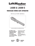 SILTRONIX LA-600 Installation manual