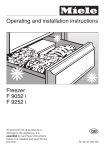 Operating and installation instructions Freezer F 9052 i F