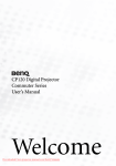 BenQ CP120C - XGA DLP Projector User`s manual