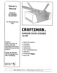 Craftsman 139.53675SRT Owner`s manual