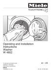 Miele W 4802 Operating instructions