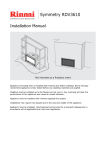 Rinnai Symmetry RDV3610 Installation manual