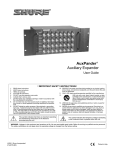 Shure AuxPander User guide