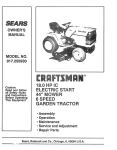 Craftsman 917.255930 Owner`s manual