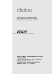 Clarion VZ509 Owner`s manual