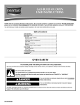 GAS BUILT-IN OVEN USER INSTRUCTIONS