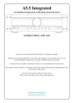 Musical Fidelity A5 Specifications