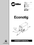 Miller Econotig Owner`s manual