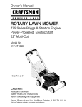Craftsman 917.371040 Owner`s manual