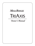 Mesa/Boogie TriAxis Owner`s manual