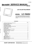 Sharp LC-10A2U Service manual
