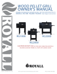 Royal RG1000 Owner`s manual