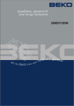 Beko GNEV120W Instruction manual