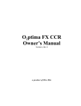 Dive Rite O2ptima Owner`s manual