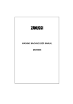 Zanussi TD 265 User manual