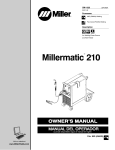Miller Electric HWY-210 Owner`s manual