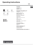 Ariston NRA 640 B Operating instructions