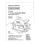 Craftsman 320.10871 Operating instructions