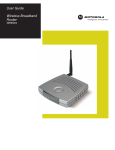 Motorola WR850GP - Wireless Broadband Router User guide